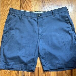 Faherty Blue Flat Front Shorts Crisp Tailored Look